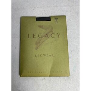 Classic Legacy Legwear Women Size E Black Microfiber Control Top Opaque Tights
